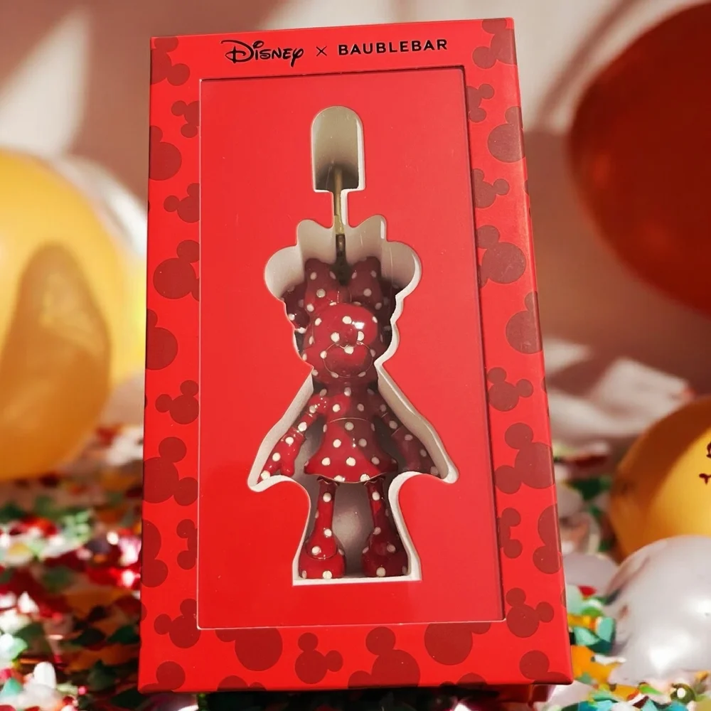 NEW Disney Polka Dot Minnie Mouse Bag Charm Keychain 3.25"x1.75 Licensed Product - Picture 4 of 5